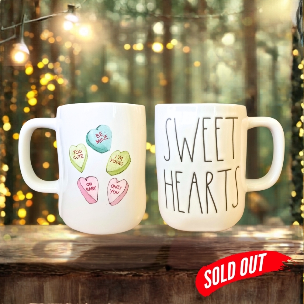 SOLD NWOT Rae Dunn Reversible Sweet Hearts Mug